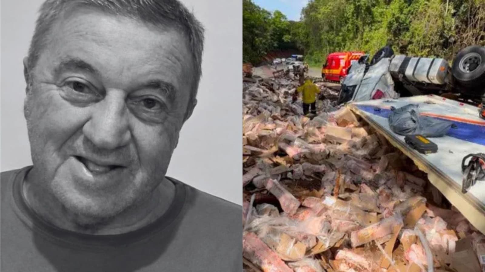 Família vinha logo atrás e vê caminhoneiro de 70 anos morrer na SC-283: “Cuide de nós aí de cima”
