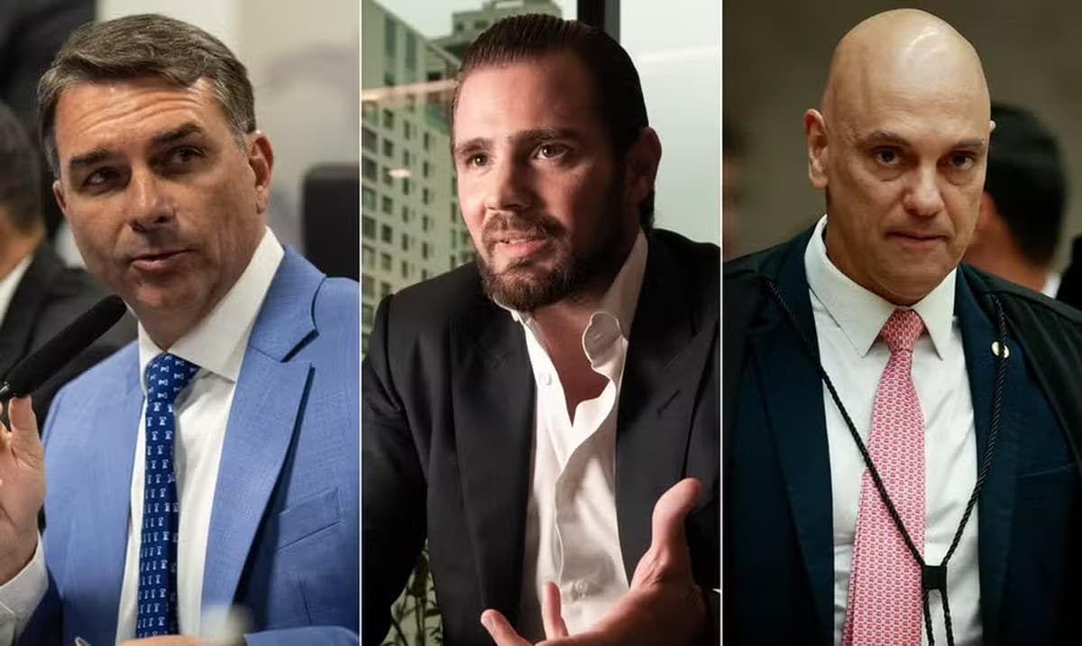 Flávio Bolsonaro, Daniel Vorcaro e Alexandre de Moraes