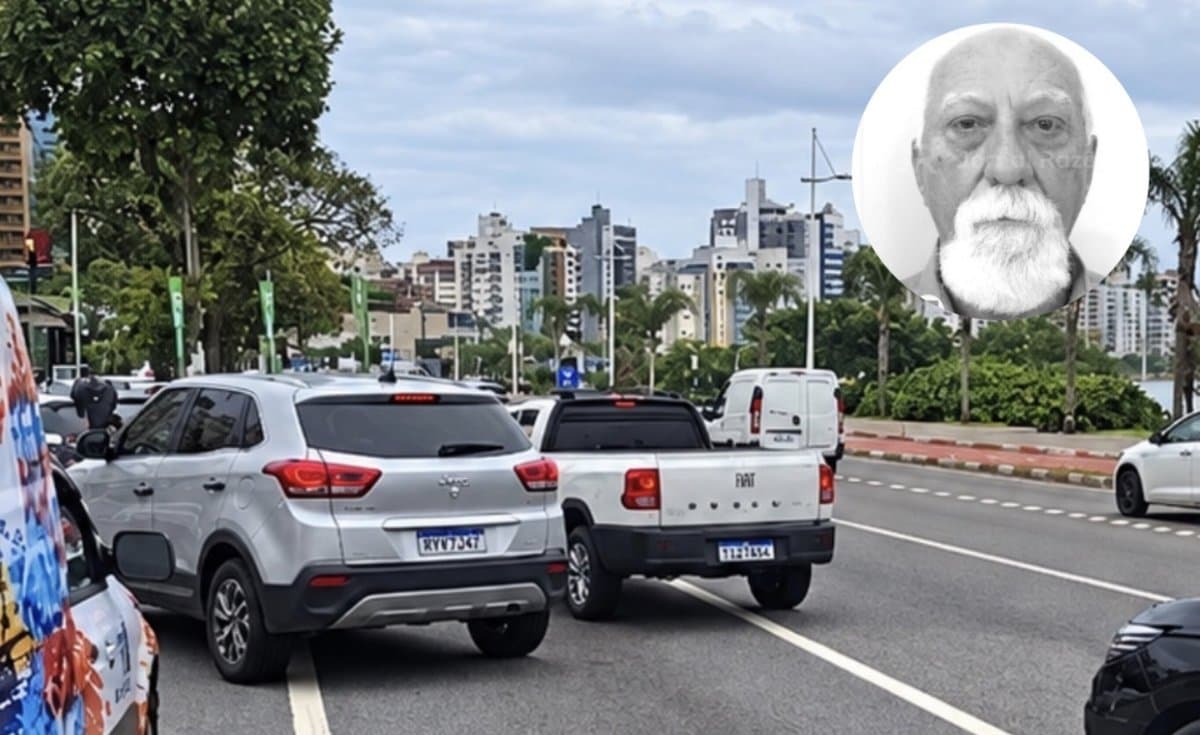 Aposentado passa mal ao volante e morre na Beira-Mar de Florianópolis, três dias antes de completar 75 anos