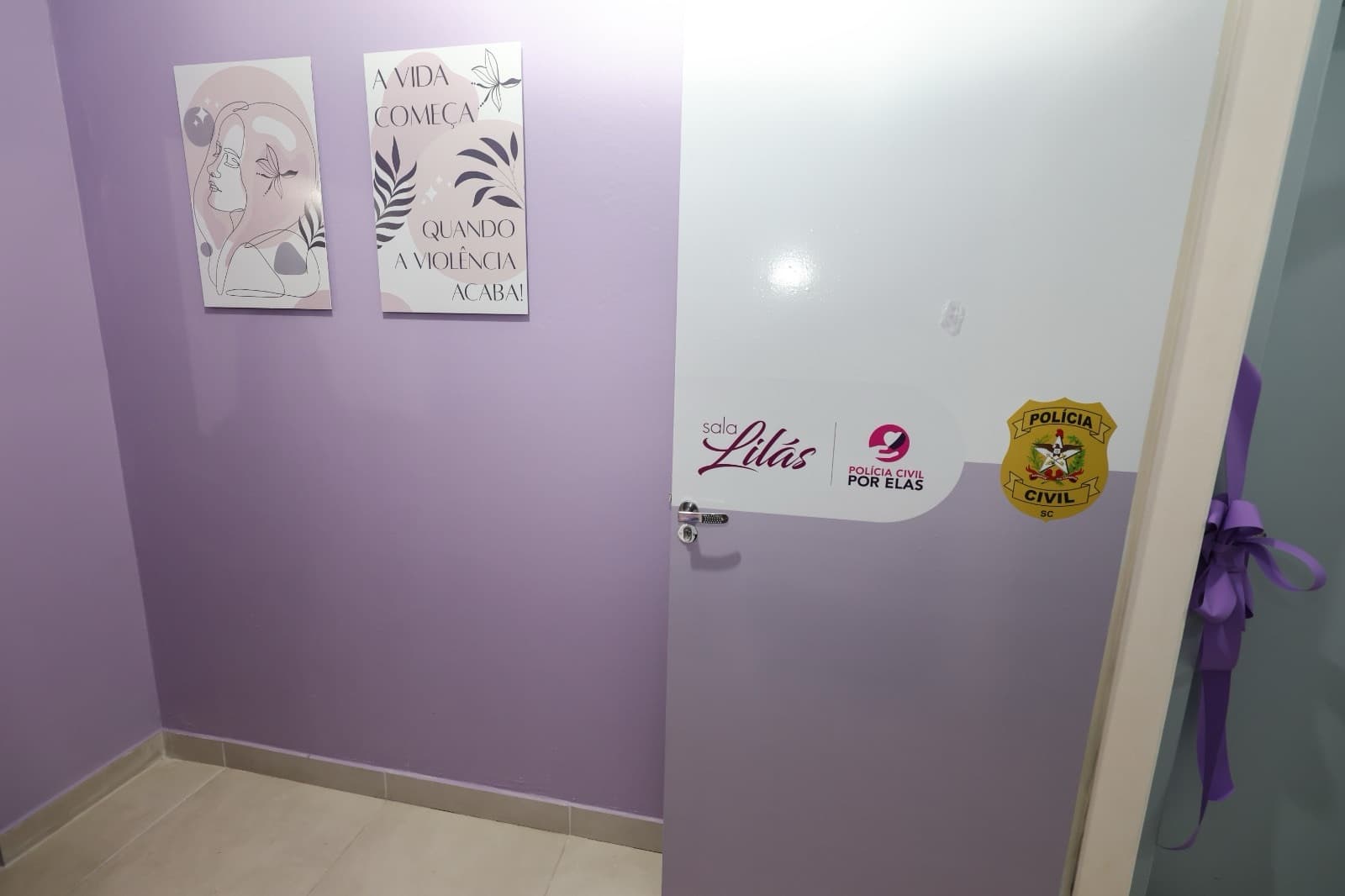 Tijucas inaugura Sala Lilás para atender mulheres e crianças vítimas de violência