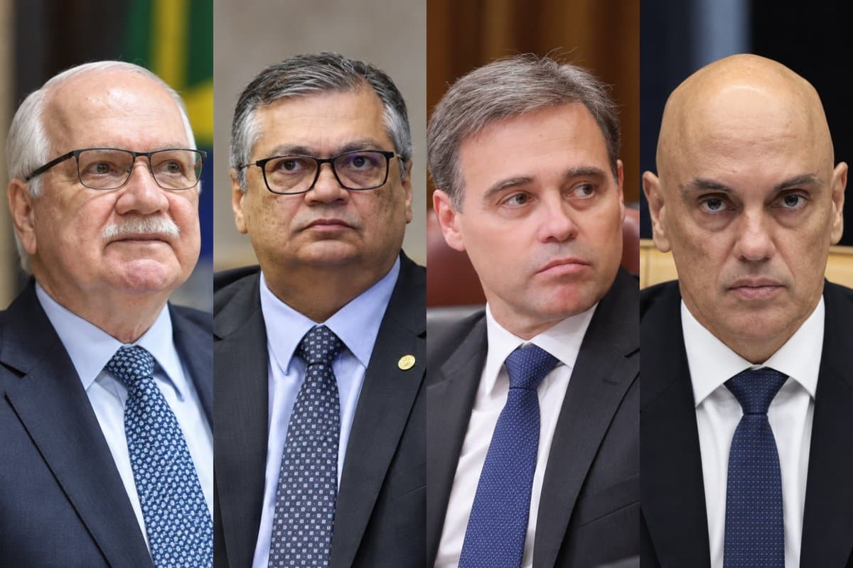 Os ministros do STF Edson Fachin, Flavio Dino, Andre Mendonca e Alexandre de Moraes