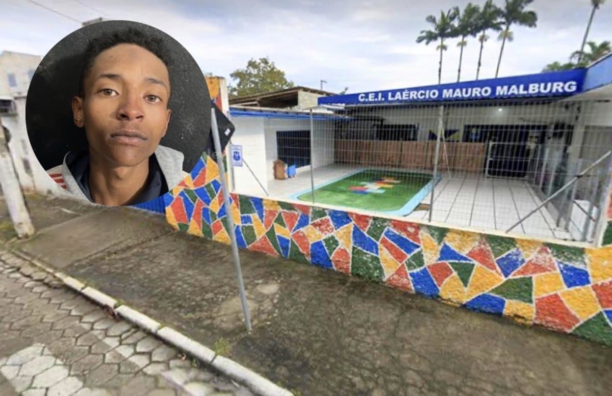 Funcionária é agarrada e beijada à força na porta de creche em Itajaí por assaltante que fugiu com celular