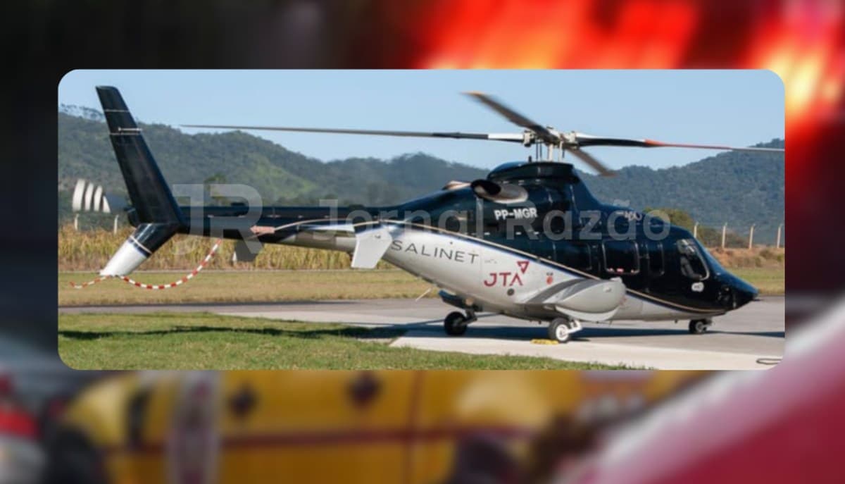 URGENTE: Helicóptero de construtora do Ecossistema Neymar Jr. desaparece na Serra de SC em dia de temporal