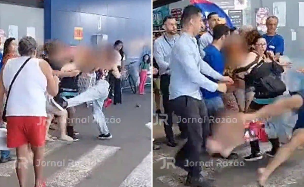 Esbarrão no corredor do mercado termina com voadora em adolescente em Florianópolis