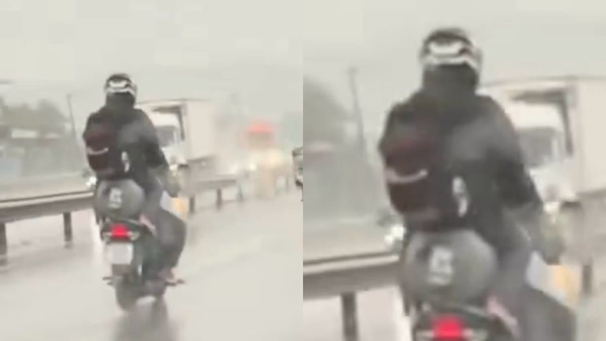 “Inusitado”: passageira é flagrada “empoleirada” em botijão de gás na garupa de moto na BR-101, em SC