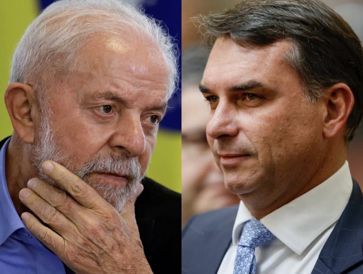 Lula e Flávio Bolsonaro