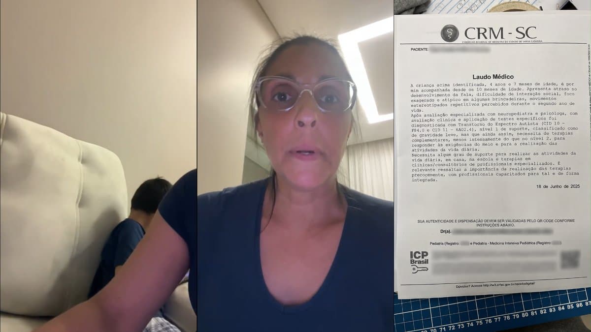 Mãe prova que filho existe e tem laudo de autismo após ser chamada de “suposta mãe” por petistas em SC