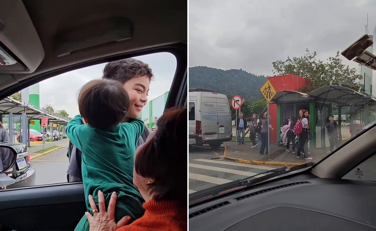 'Cuida do meu irmão': menino de 4 anos se despede das colegas do irmão em Jaraguá do Sul