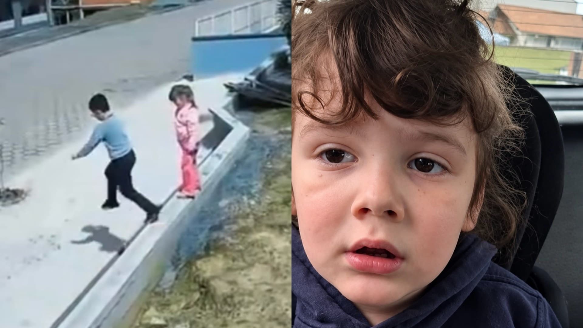 Menino autista de 4 anos segue desaparecido e câmera flagra os últimos momentos dele brincando em SC