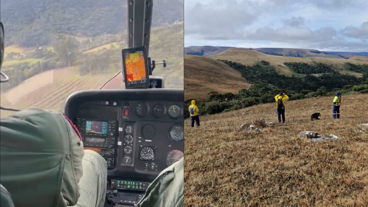 PMSC usa sensores de calor para tentar localizar helicóptero que desapareceu na Serra