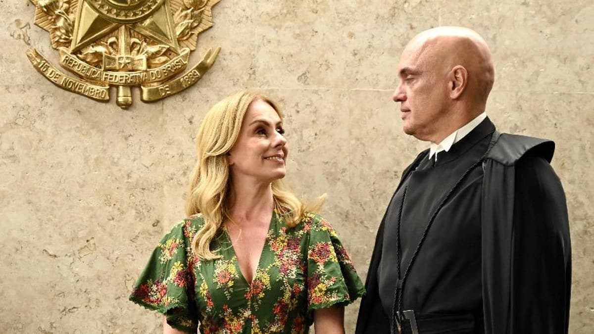 Viviane Barci de Moraes e o ministro Alexandre de Moraes no STF