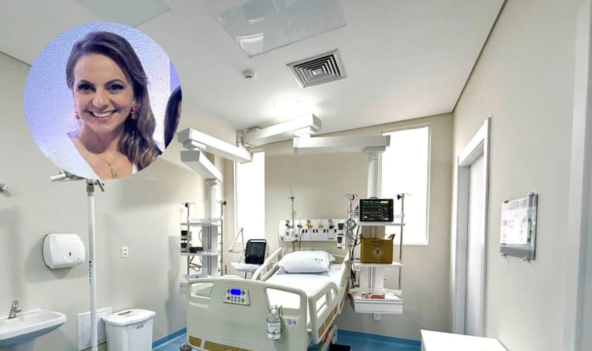 UTI adulto do Hospital Municipal Santo Antonio, em Itapema, e a ex-prefeita Nilza Simas