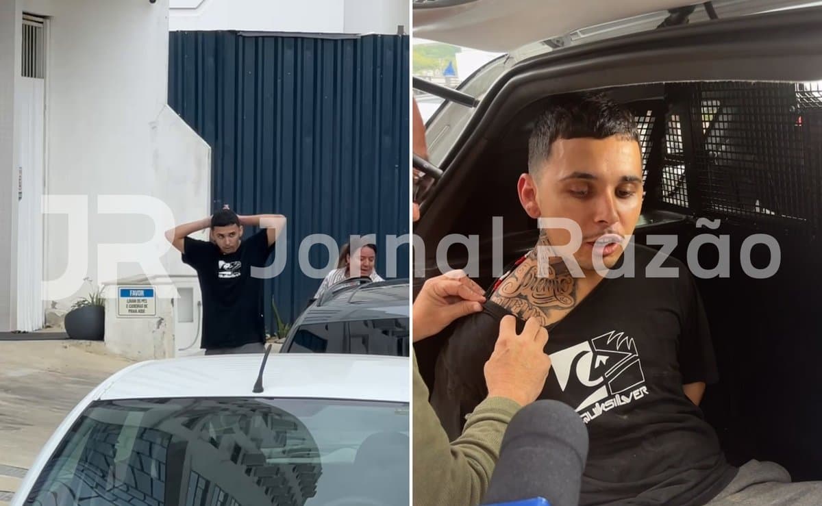 Vídeo mostra prisão de suspeito após ataque a tiros em Balneário Camboriú