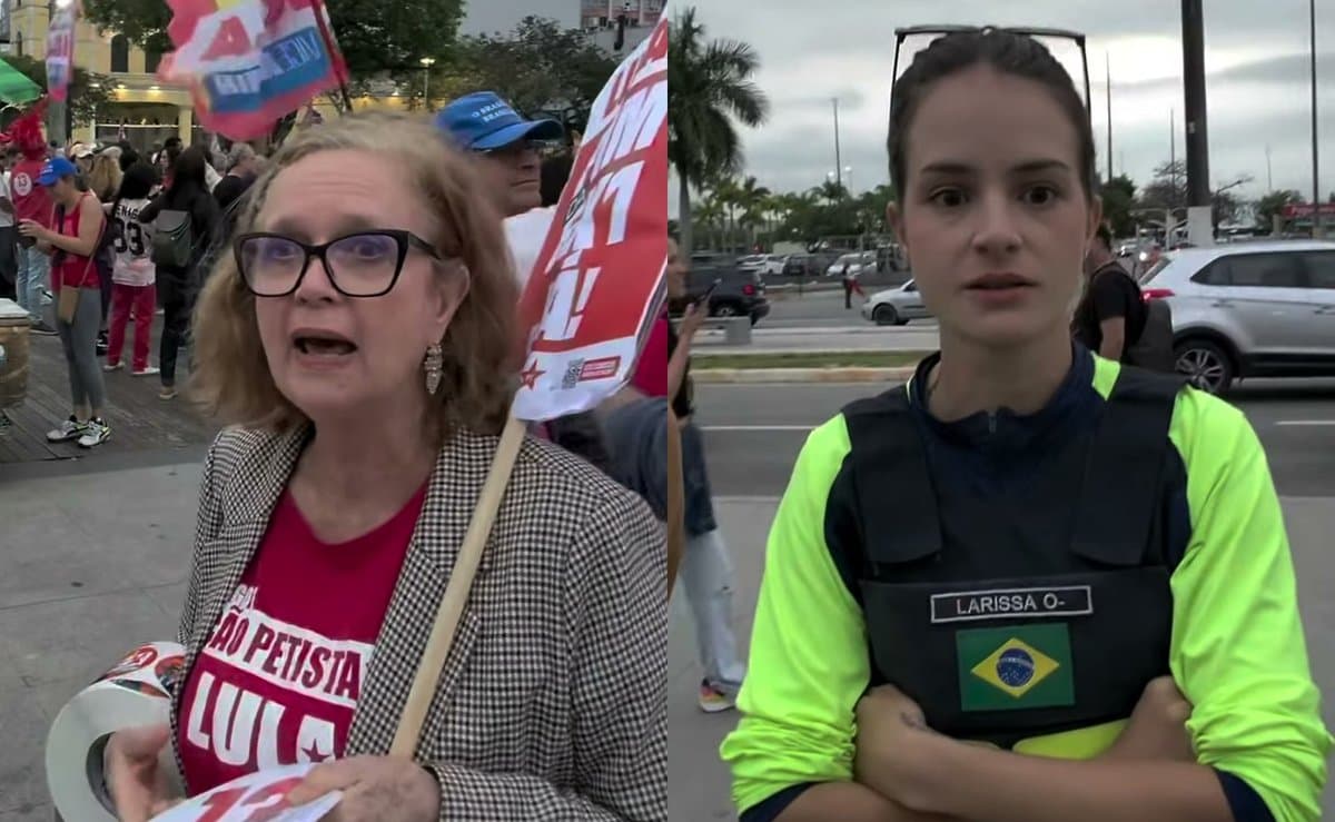 Apoiadora de Lula se irrita com jovem agente da Prefeitura que não aceitou adesivo em Florianópolis