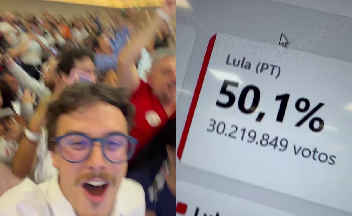 Apoiadores de Lula explodem em festa quando o petista passa Flávio Bolsonaro na apuração do 2º turno