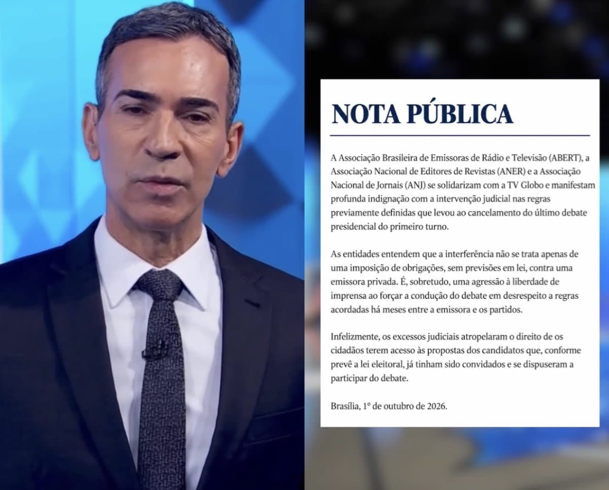 Associações de imprensa criticam "intervenção judicial" que levou ao cancelamento do debate da Globo