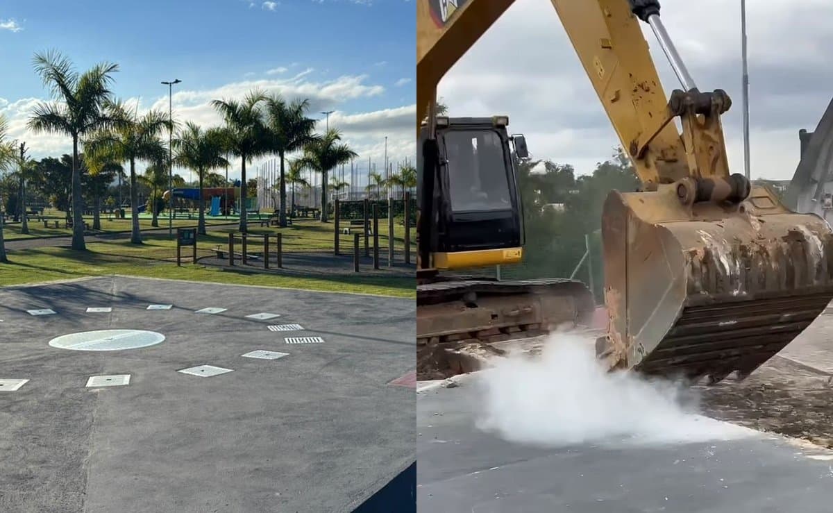 "É de revoltar": Justiça manda desmontar chafariz inaugurado há 4 meses em parque de Criciúma