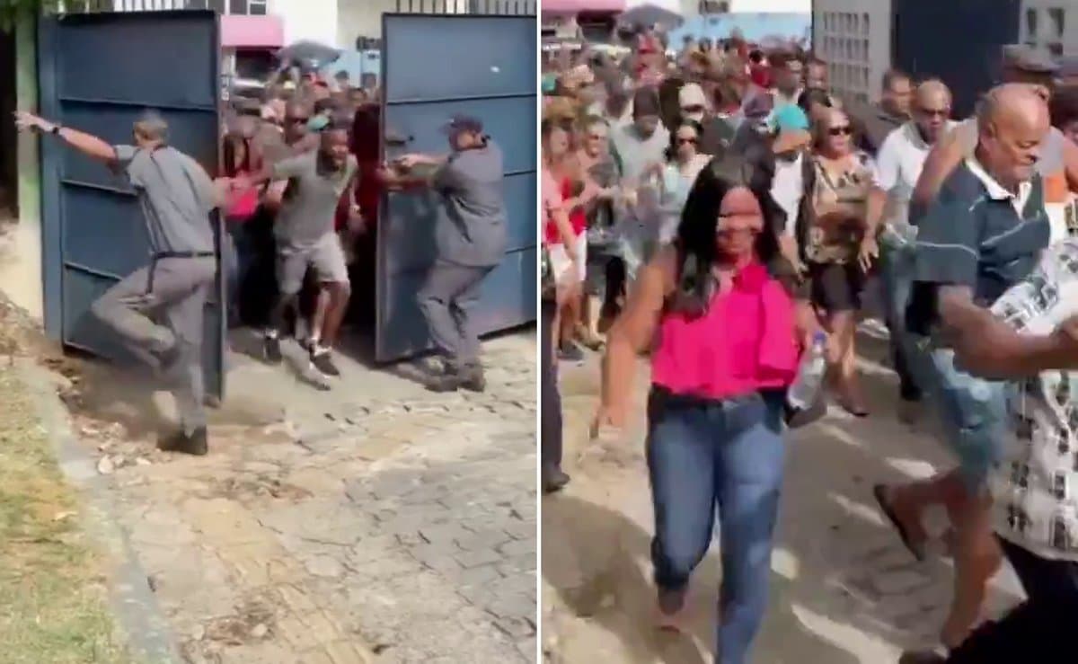 Correria e empurra-empurra marcam a abertura dos portões do maior local de votação da Bahia
