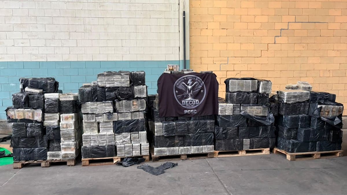 DECOD faz a maior apreensão de cocaína da história de SC e deixa prejuízo de quase R$ 500 milhões