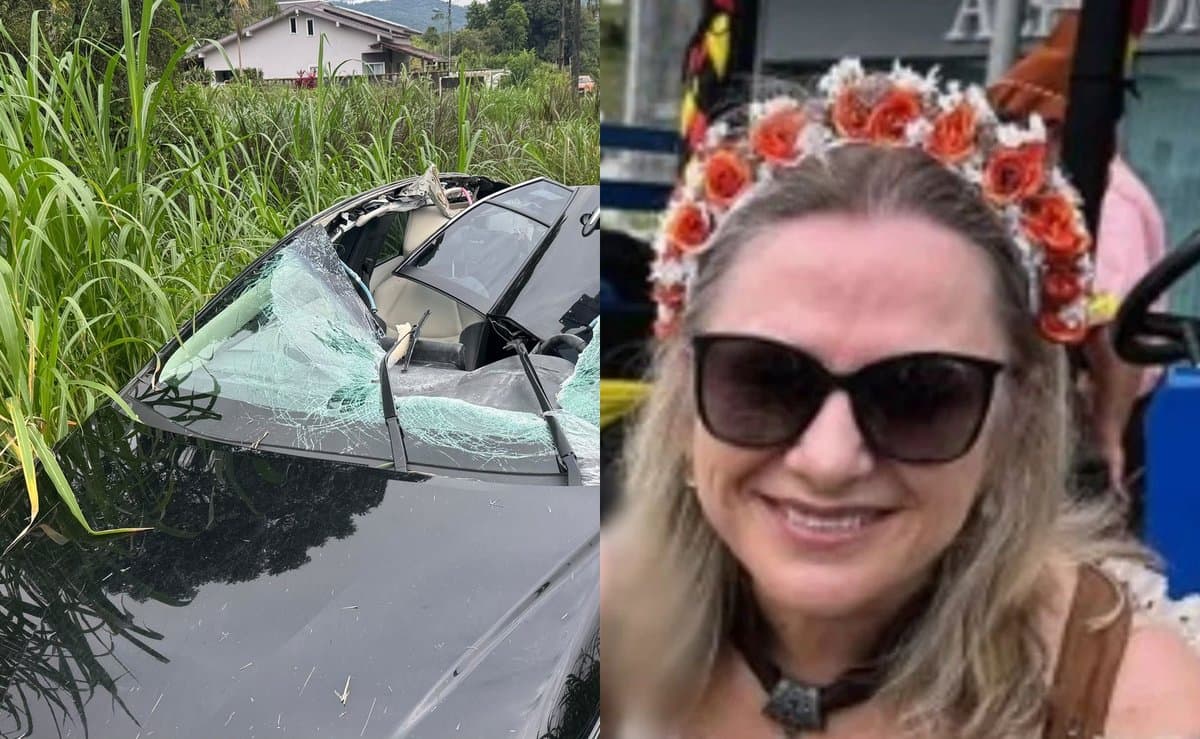 Empresária atingida por pedra de 50 kg que caiu de um caminhão deixa a UTI em Jaraguá do Sul