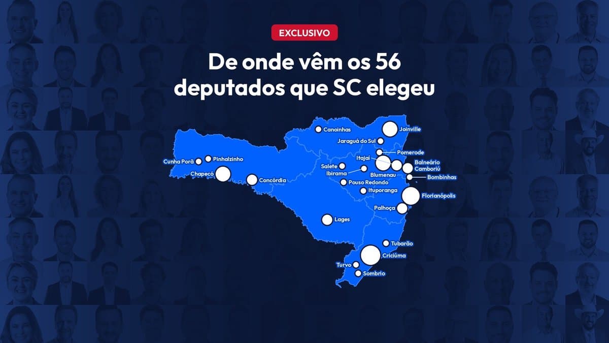 De onde vêm os 56 deputados que SC elegeu