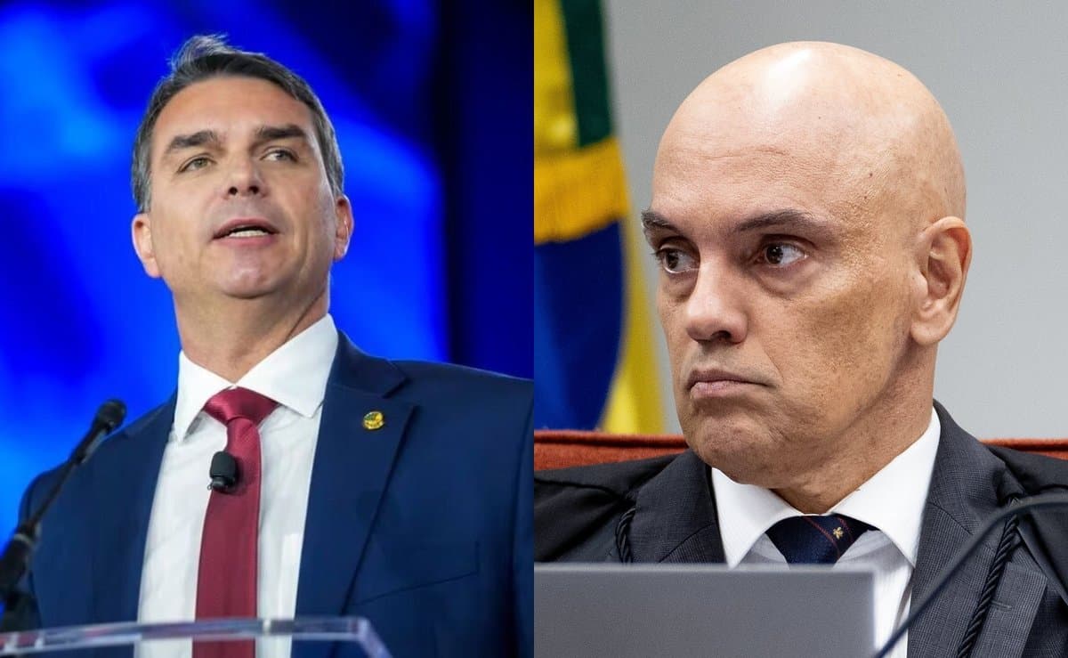 Flávio Bolsonaro pede Moraes fora do inquérito contra ele e cita escritório da esposa do ministro
