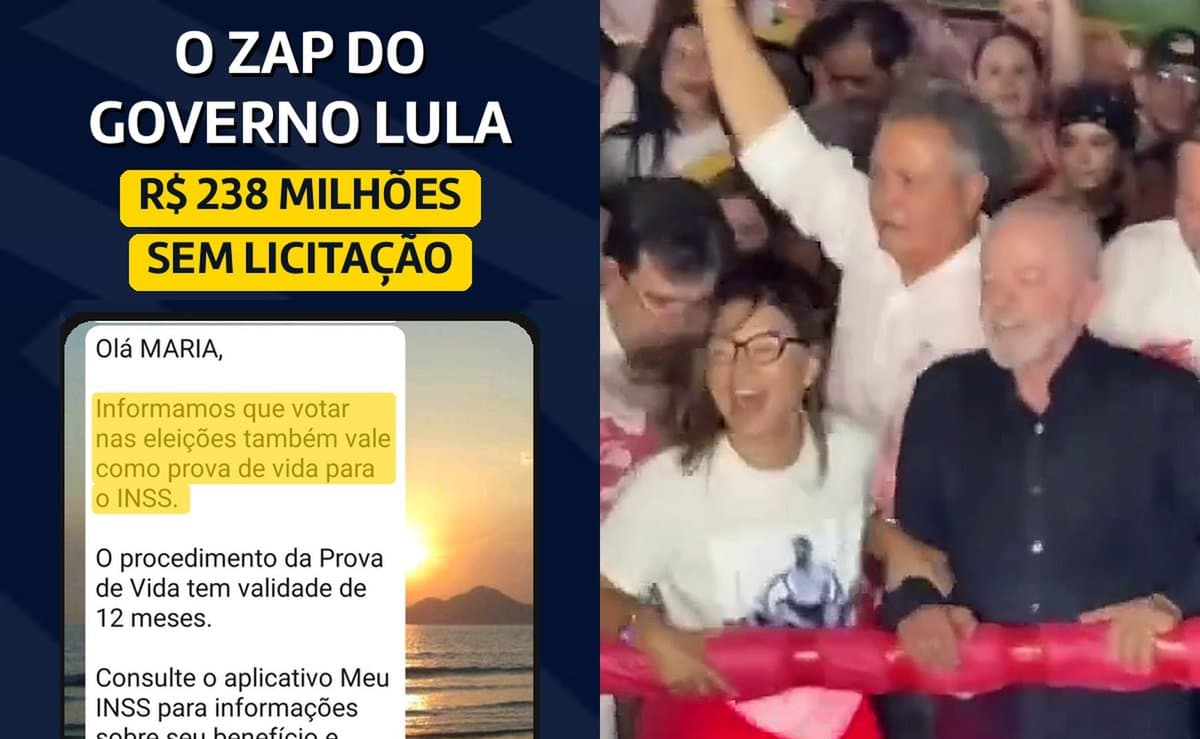 Sem licitação: governo Lula gastou R$ 238 milhões com zaps sobre benefícios