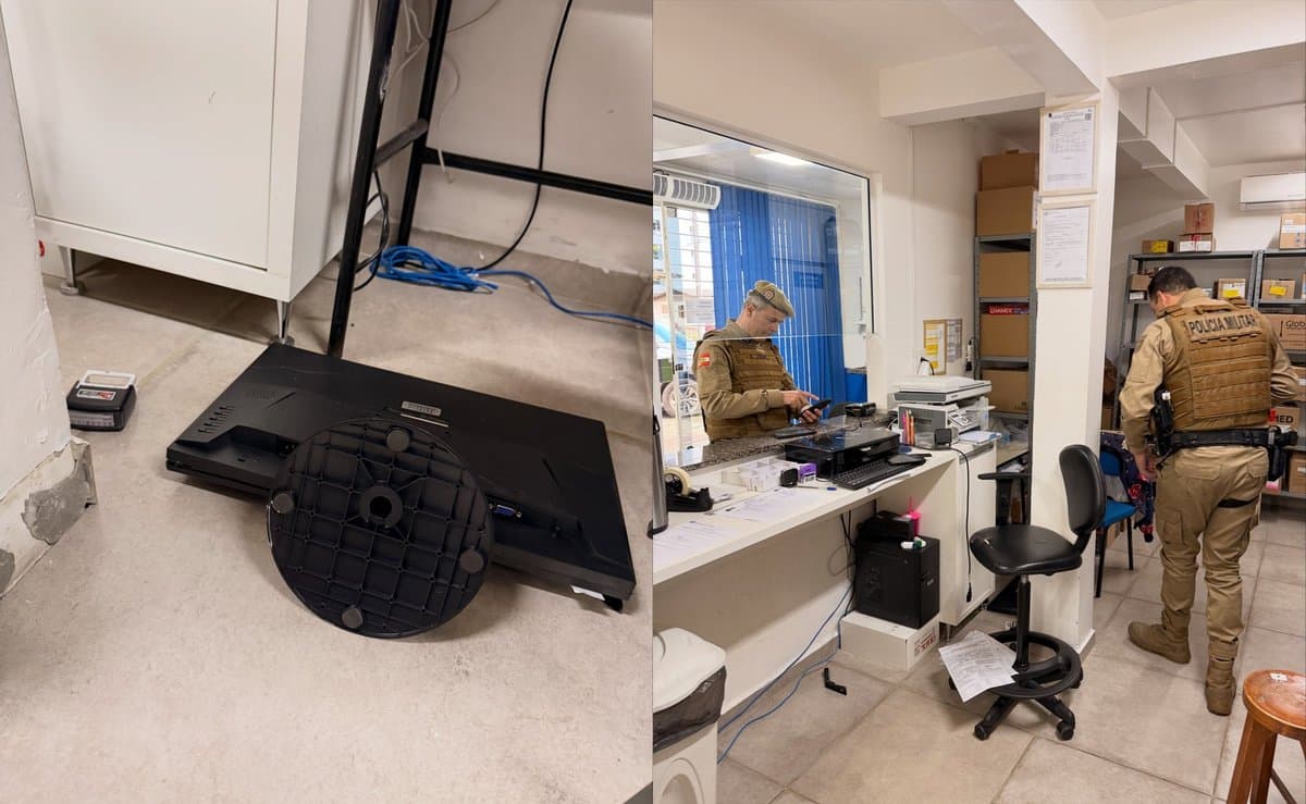 Homem quer remédio controlado antes do prazo, ouve um não e arremessa monitor contra farmacêutica em SC