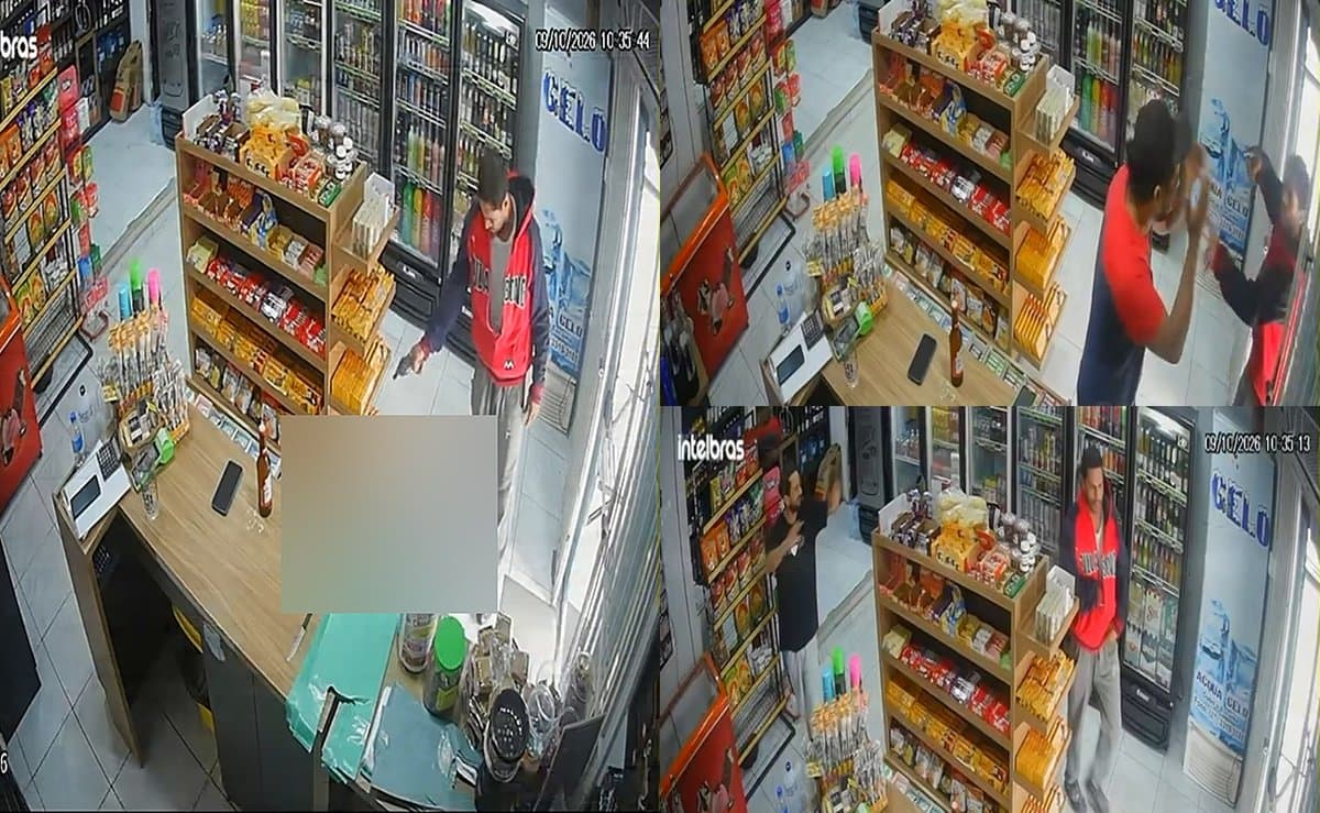 Homem sai de mercado após briga com cliente, volta armado 20 segundos depois e atira várias vezes em SC