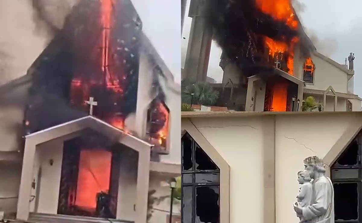 Igreja pega fogo dois dias depois de ex-funcionário ser condenado por desviar R$ 100 mil da paróquia em SC