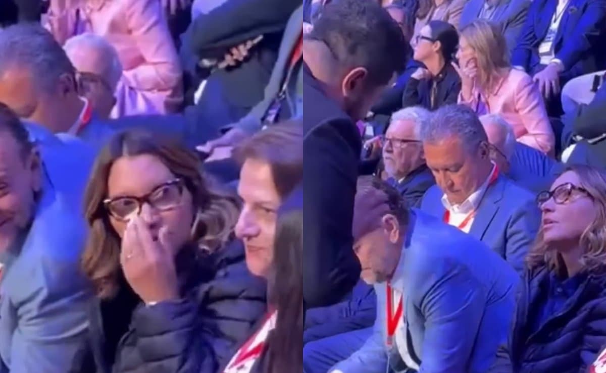 Vídeo mostra Janja fingindo espirro para gritar “mentira” durante fala de Flávio e levando bronca da Band