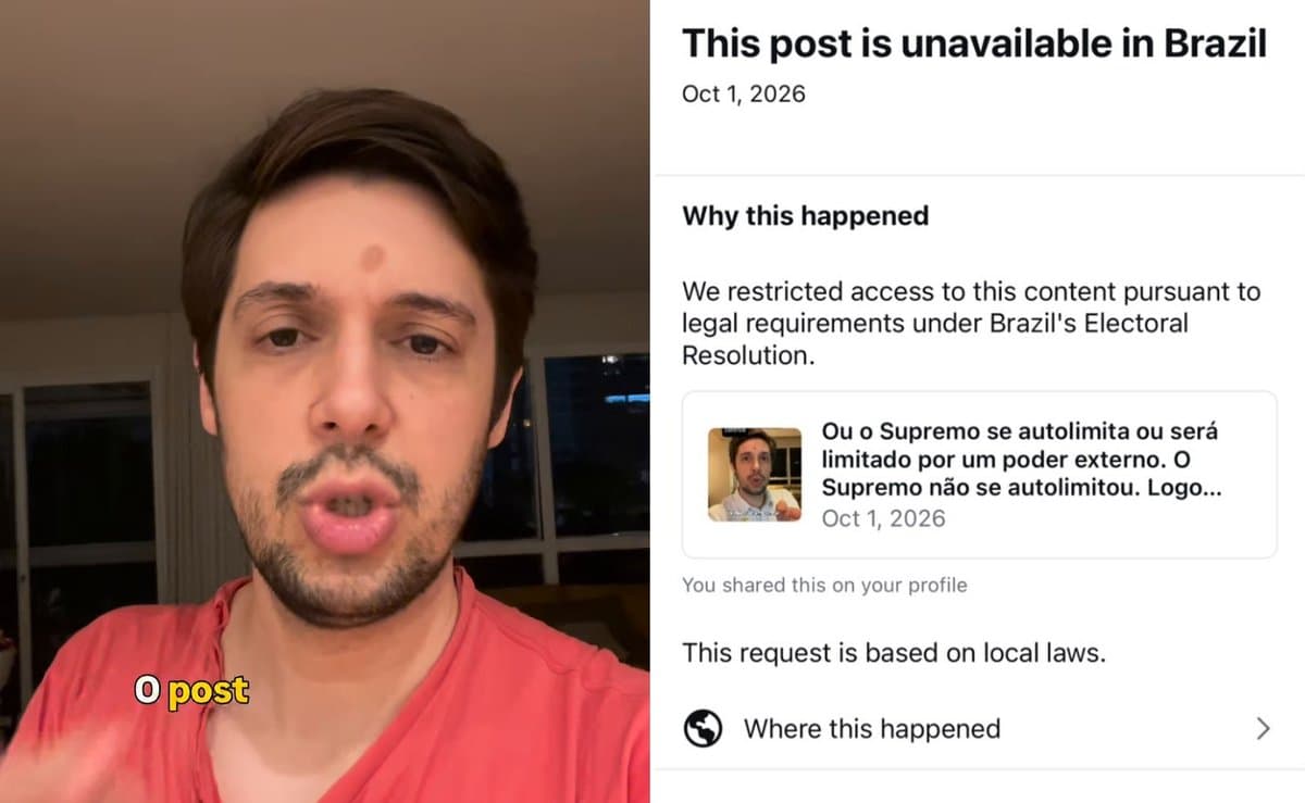 Meta restringe no Brasil post de Joel Pinheiro, da GloboNews, com críticas a Flávio Dino e cita resolução eleitoral