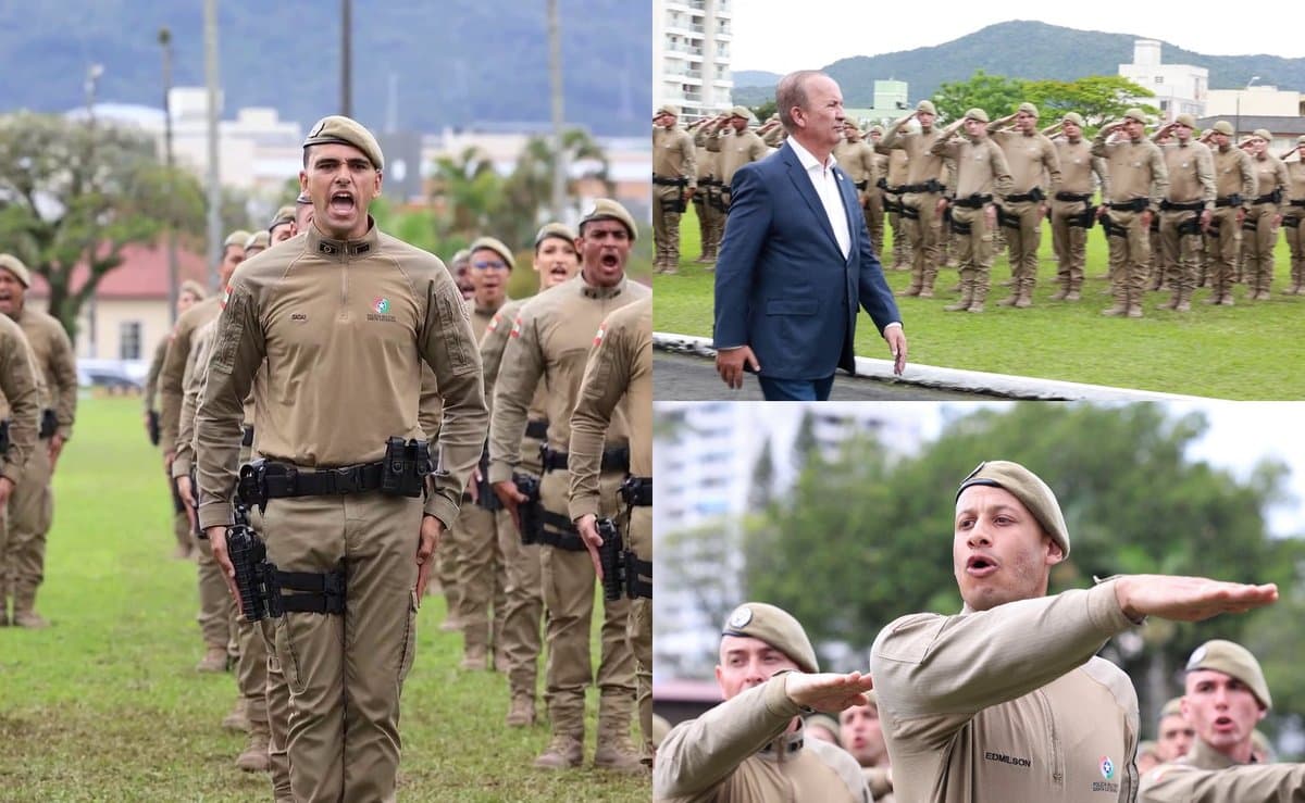 Jorginho Mello autoriza concurso para mais mil policiais em formatura de 948 novos PMs em Florianópolis