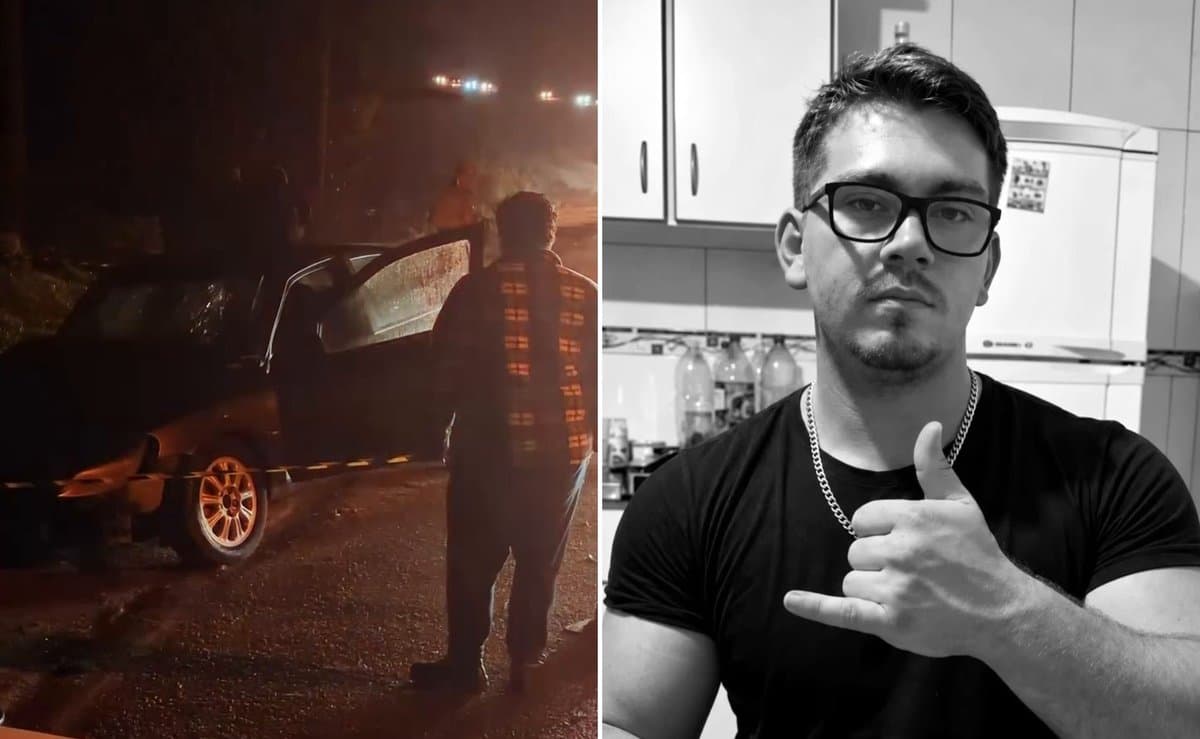 Jovem de 21 anos morre ao bater carro em palmeira após tentar ultrapassagem em Santa Catarina