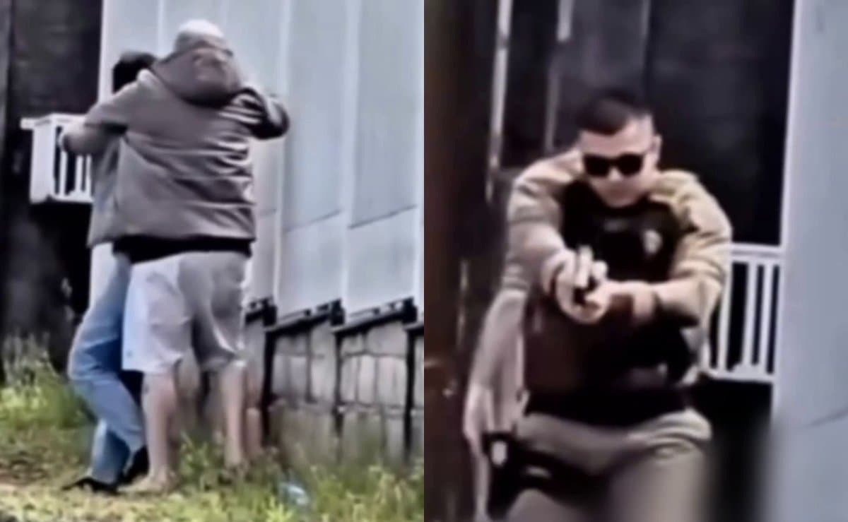 “Larga a arma!”: câmera de PM mostra os últimos segundos de homem que fez mulher refém em Criciúma