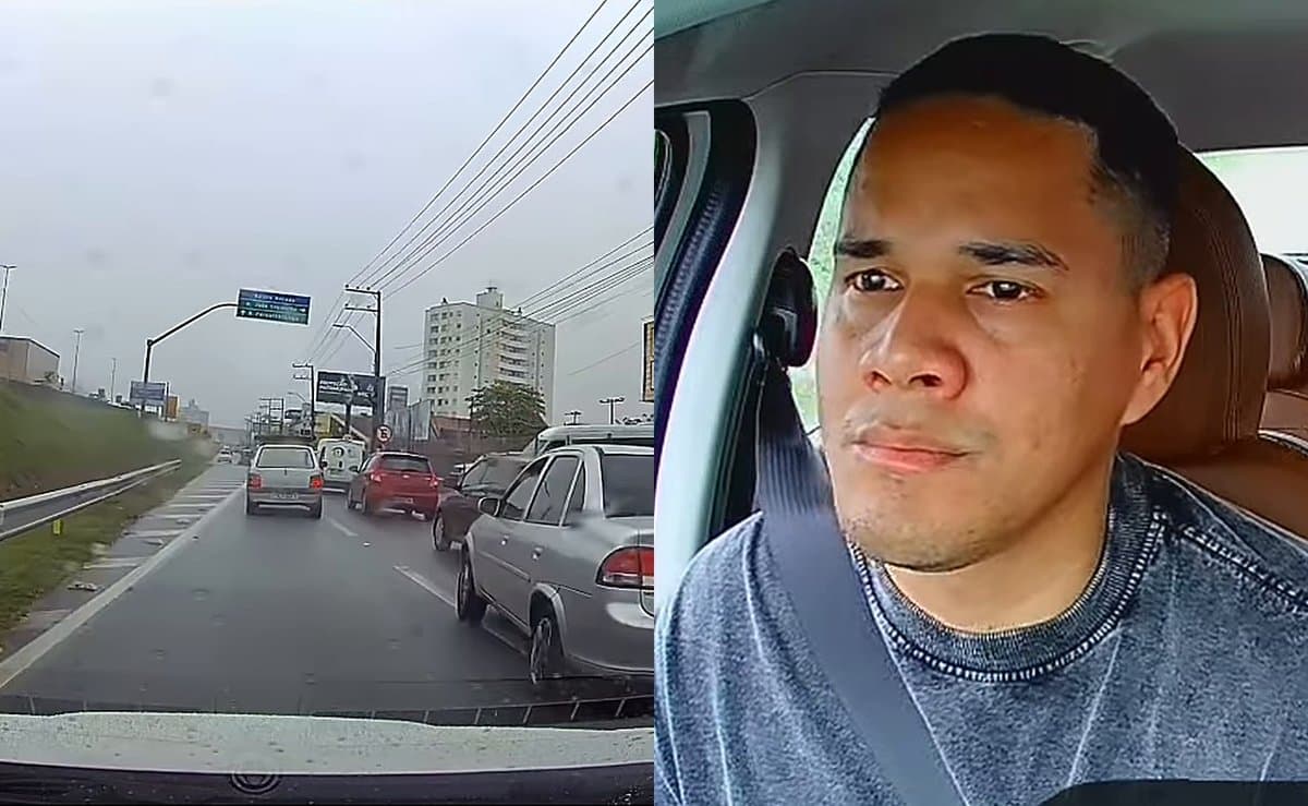Isso é furar fila? Motorista de aplicativo passa a fila pela pista vazia até o fim em SC