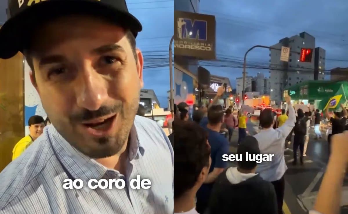 "Meia dúzia de gato pingado": prefeito André Vechi provoca petistas durante ato pró-Flávio Bolsonaro em Brusque