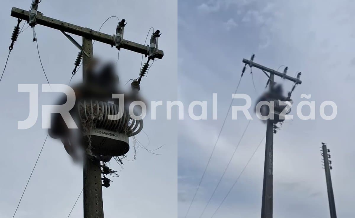Ladrão morre eletrocutado após subir em transformador para furtar fios em Palhoça