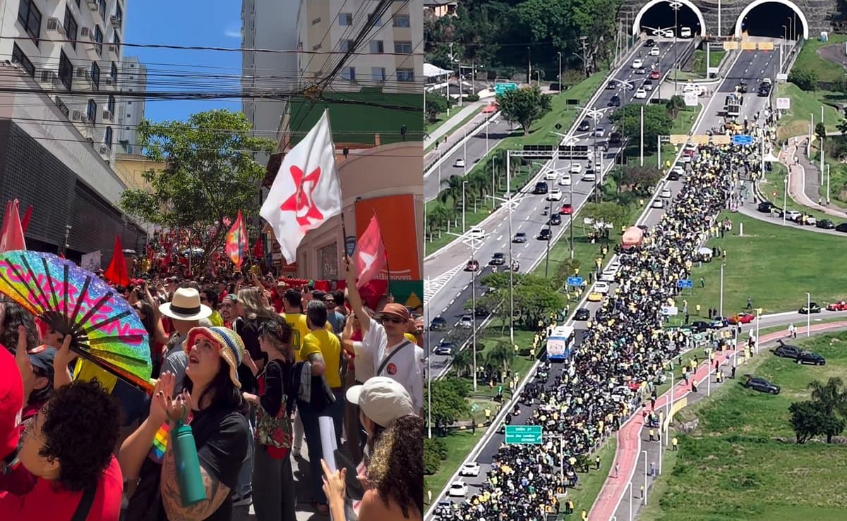 Um dia após multidão verde e amarela tomar Florianópolis, PT promove ato em apoio a Lula