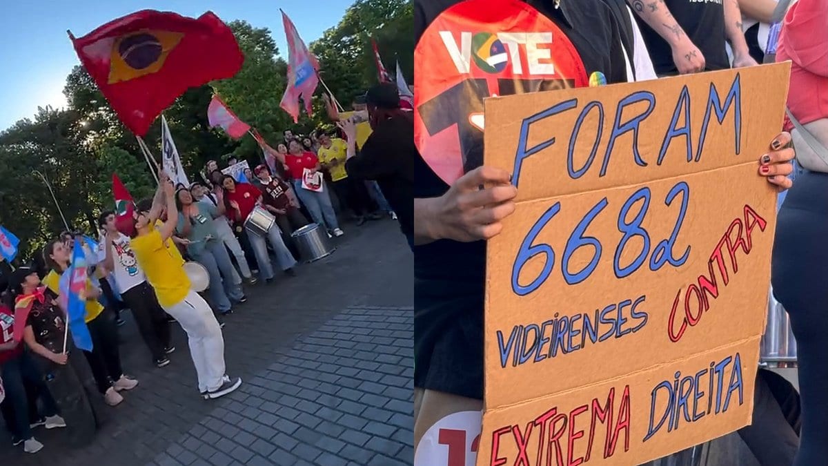“Abaixa aí”: esquerda promove ato pela reeleição de Lula e comemora a prisão de Jair Bolsonaro em SC - Foto