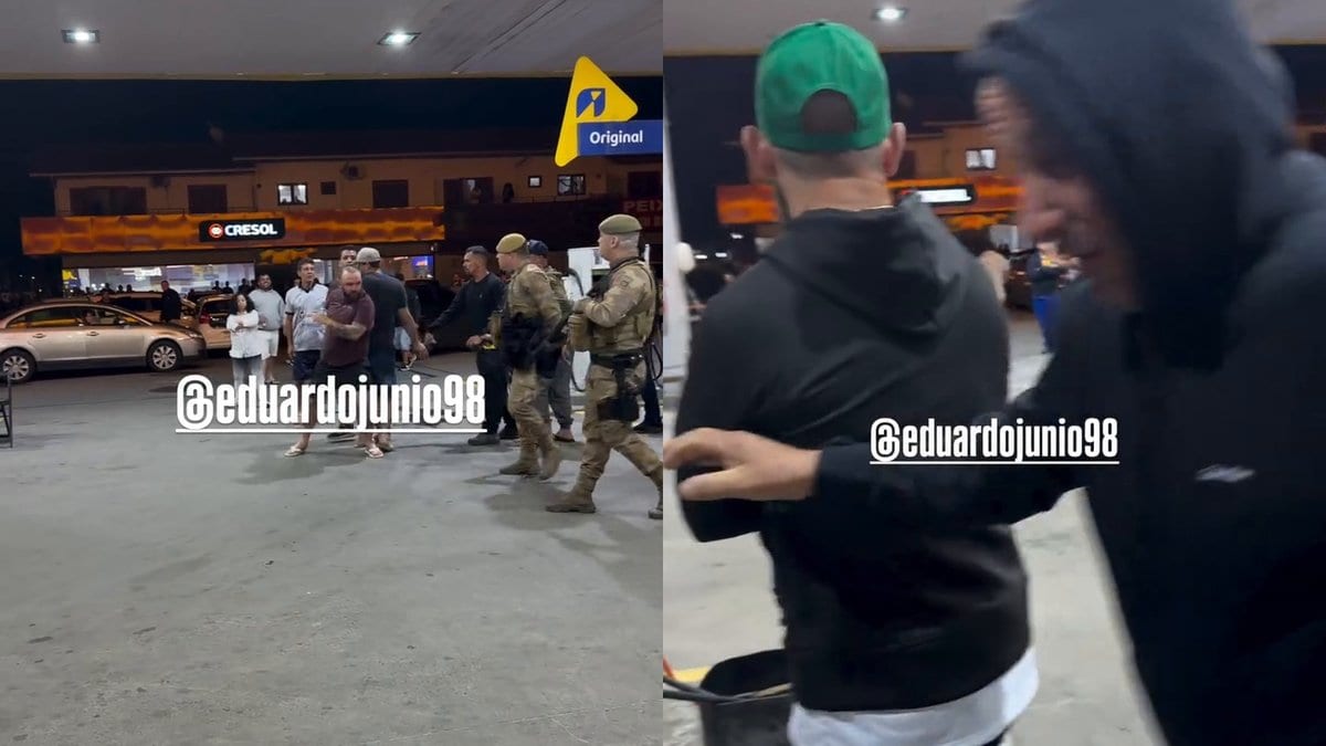 Briga em posto de combustível após a eleição acaba com o Tático da PM e spray de pimenta em SC