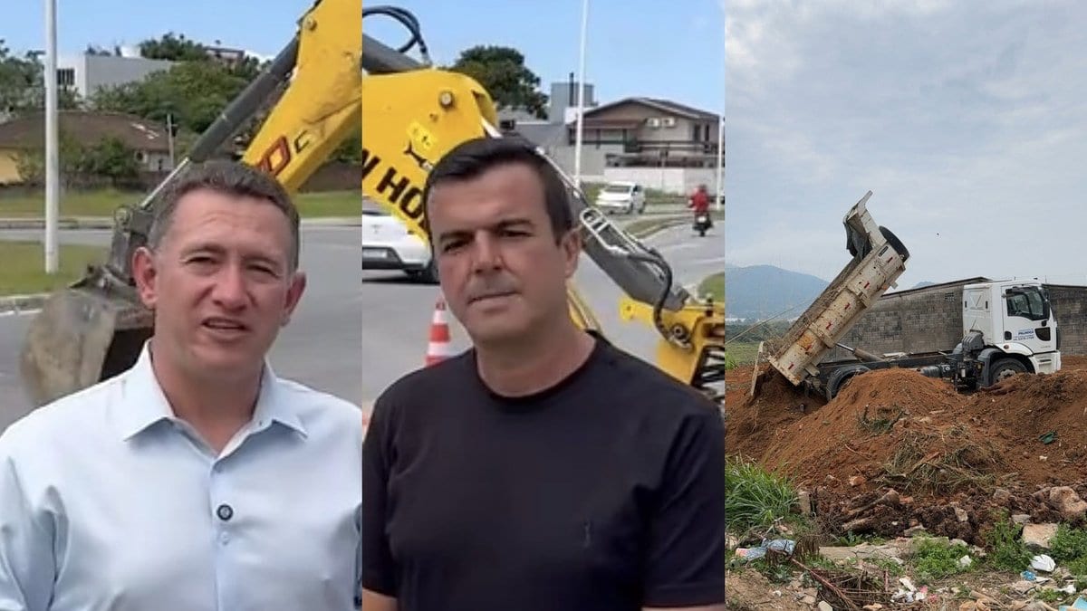 Caminhão da prefeitura faz “frete grátis” para terreno particular em Palhoça e prefeitura enrola o MPSC