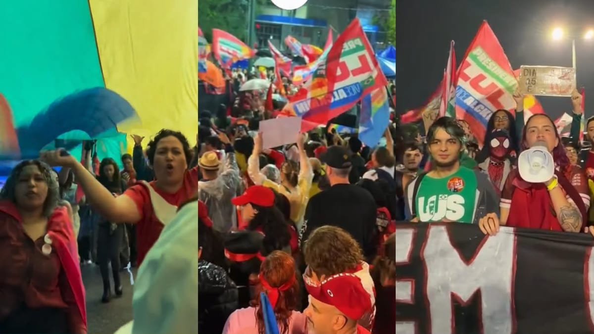 Esquerda leva militância às ruas de Joinville em ato pró-Lula a três dias do segundo turno