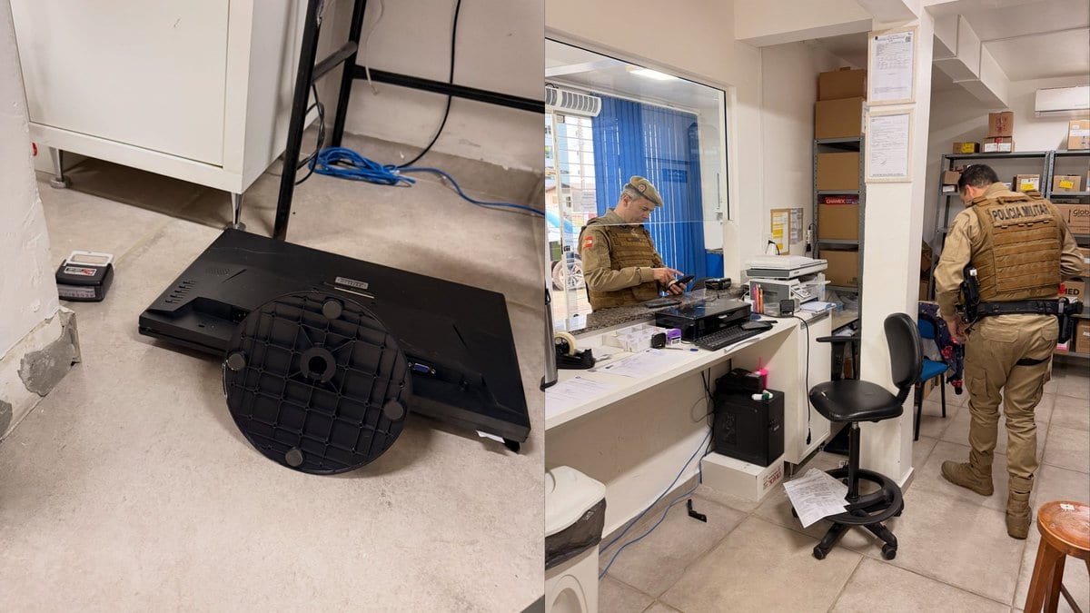 Homem quer remédio controlado antes do prazo, ouve um não e arremessa monitor contra farmacêutica em SC