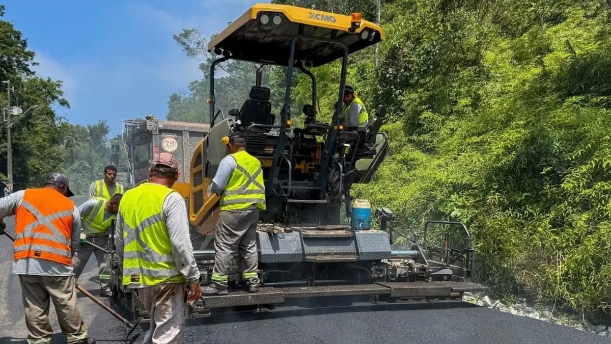 Obra altera acesso à Praia do Estaleiro pela BR-101 em Balneário Camboriú