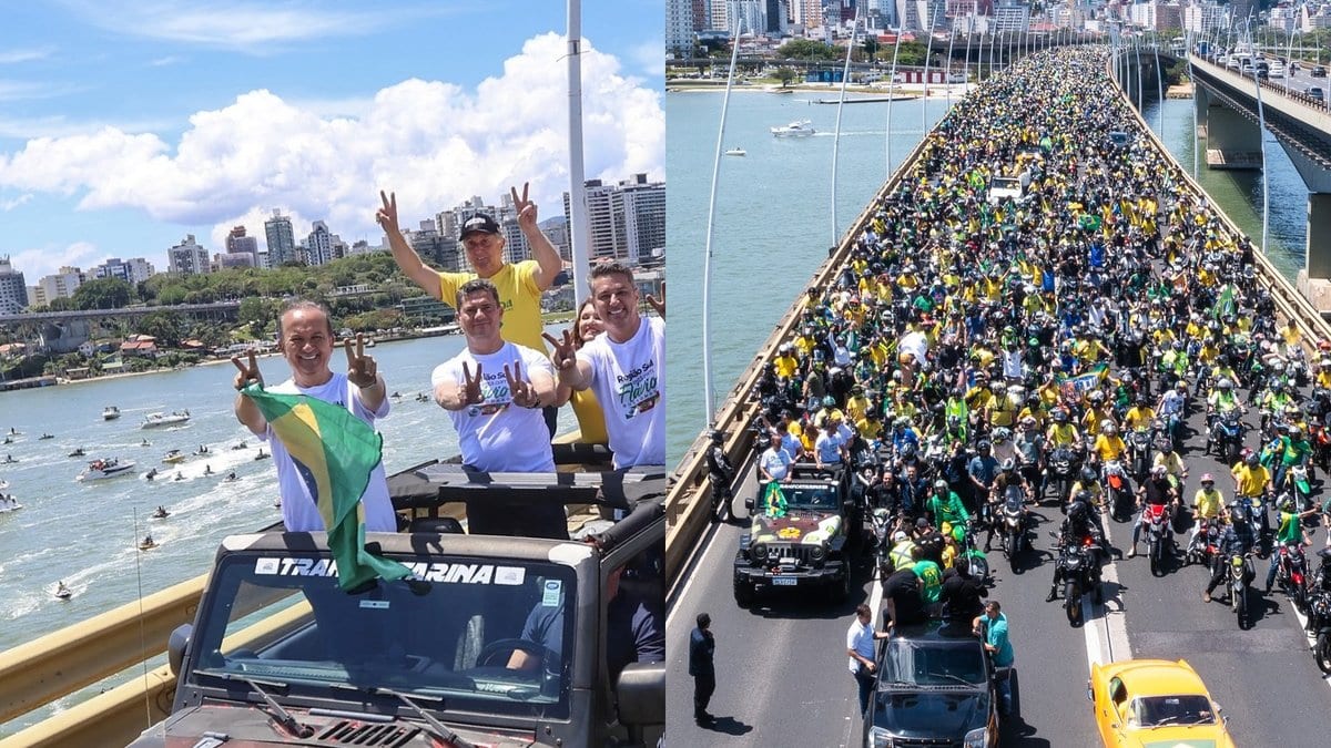 Jorginho diz que “nunca foi visto na história de Santa Catarina” uma motociata como a de Florianópolis