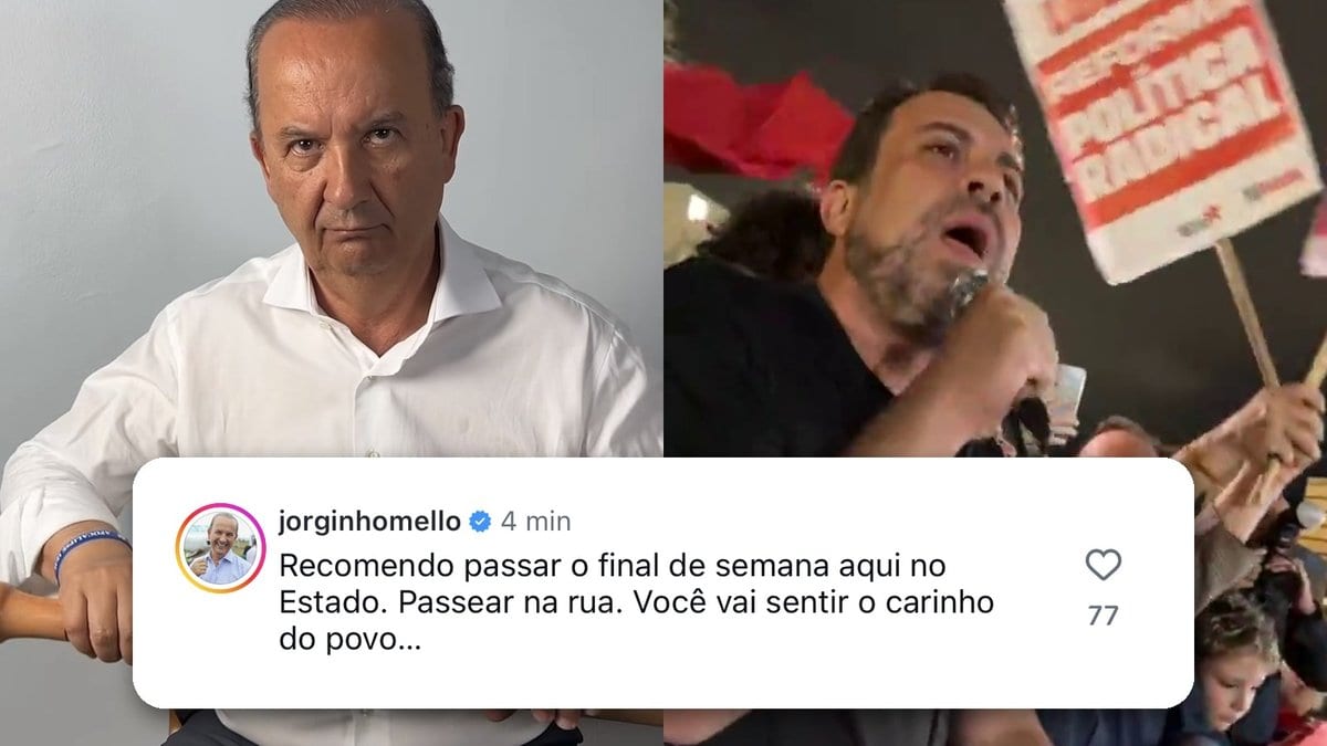 Jorginho reage a Boulos e lança desafio: “Recomendo passar o final de semana aqui no Estado”