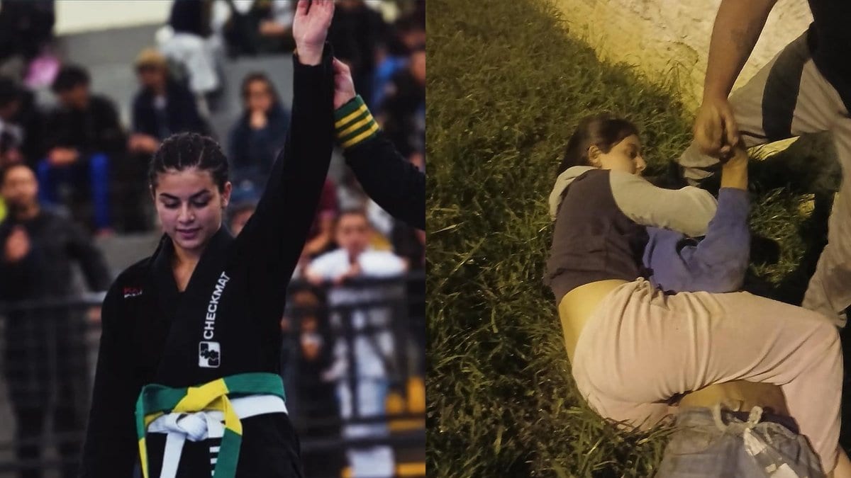Menina de 14 anos usa jiu-jitsu e imobiliza homem que invadiu a casa da família e deu soco na mãe em SC