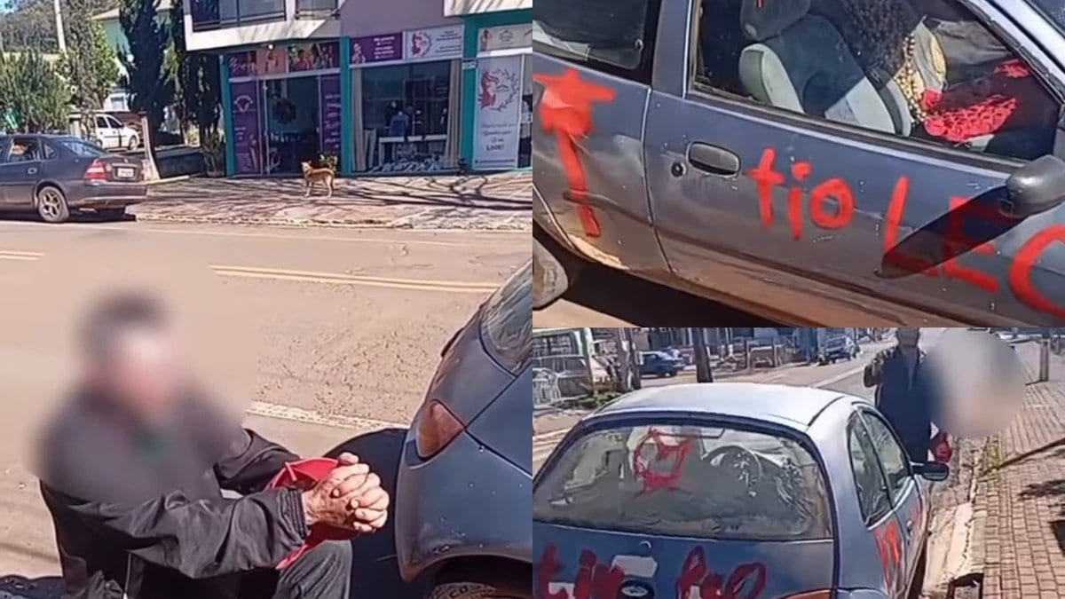 Morador pinta o próprio carro em homenagem a Lula e diz que está com Lula até o fim em SC