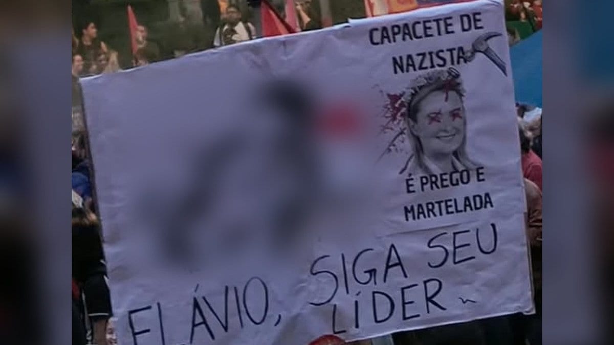 Ódio do bem? Ato por Lula em SC defende martelada em Júlia Zanatta e morte de Flávio Bolsonaro - Foto